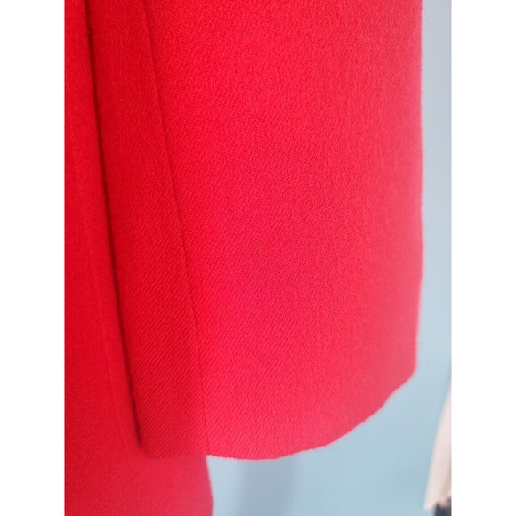 Saville Woolmark Jacket Blazer Red Sz 8 Vintage Lined Single Button Shoulder Pad - Picture 6 of 16